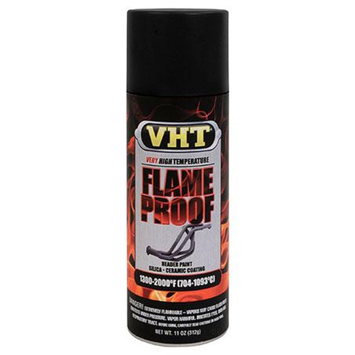 VHT Aerosol Spray Flameproof Paint Black 312g (704-1093°C) SP102