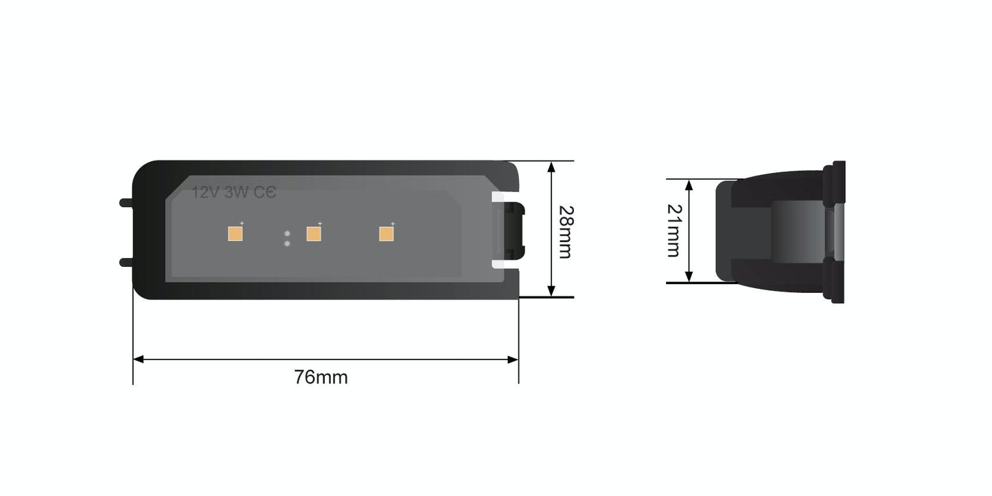 STEDI VW LED License Plate Module light Amarok Golf Polo  LEDCONVVWAMLCNS