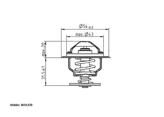 WAHLER Thermostat 4820.87D