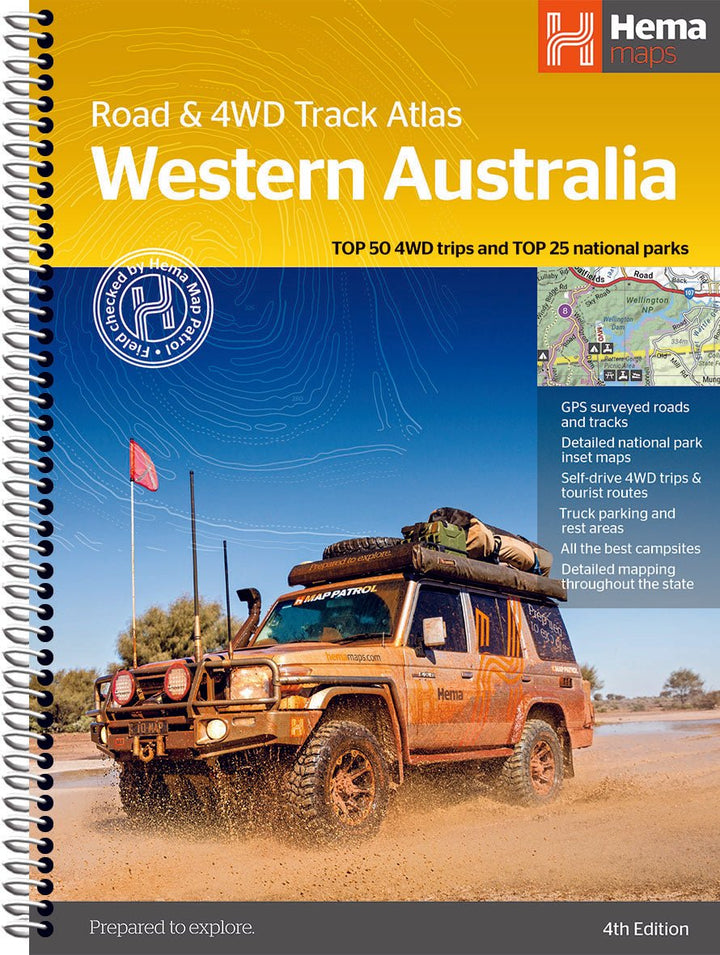 Hema Maps Western Australia Road & 4WD Track Atlas 4Th Edition WARA4