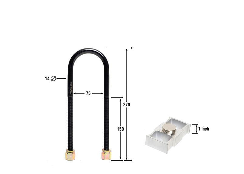 Whiteline KLB106-10 Rear Lowering Block- Kit 1" fits Ford Falcon 1994-2008