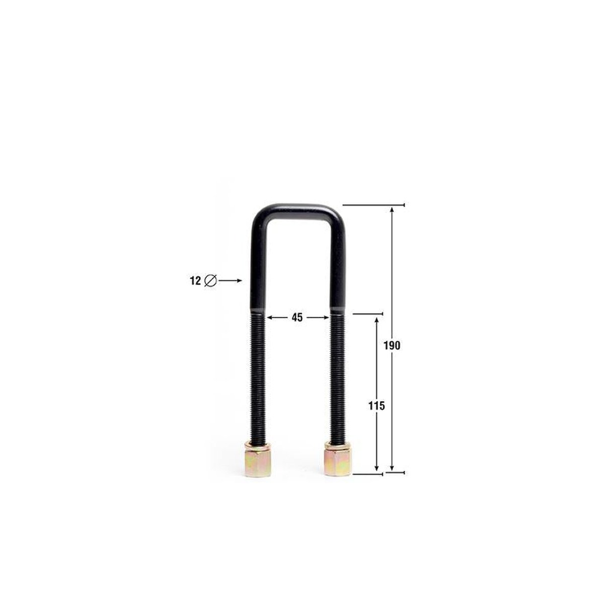 Whiteline KUB100 Trailer Ubolts Squaretop 45mm ID 12mm Tred