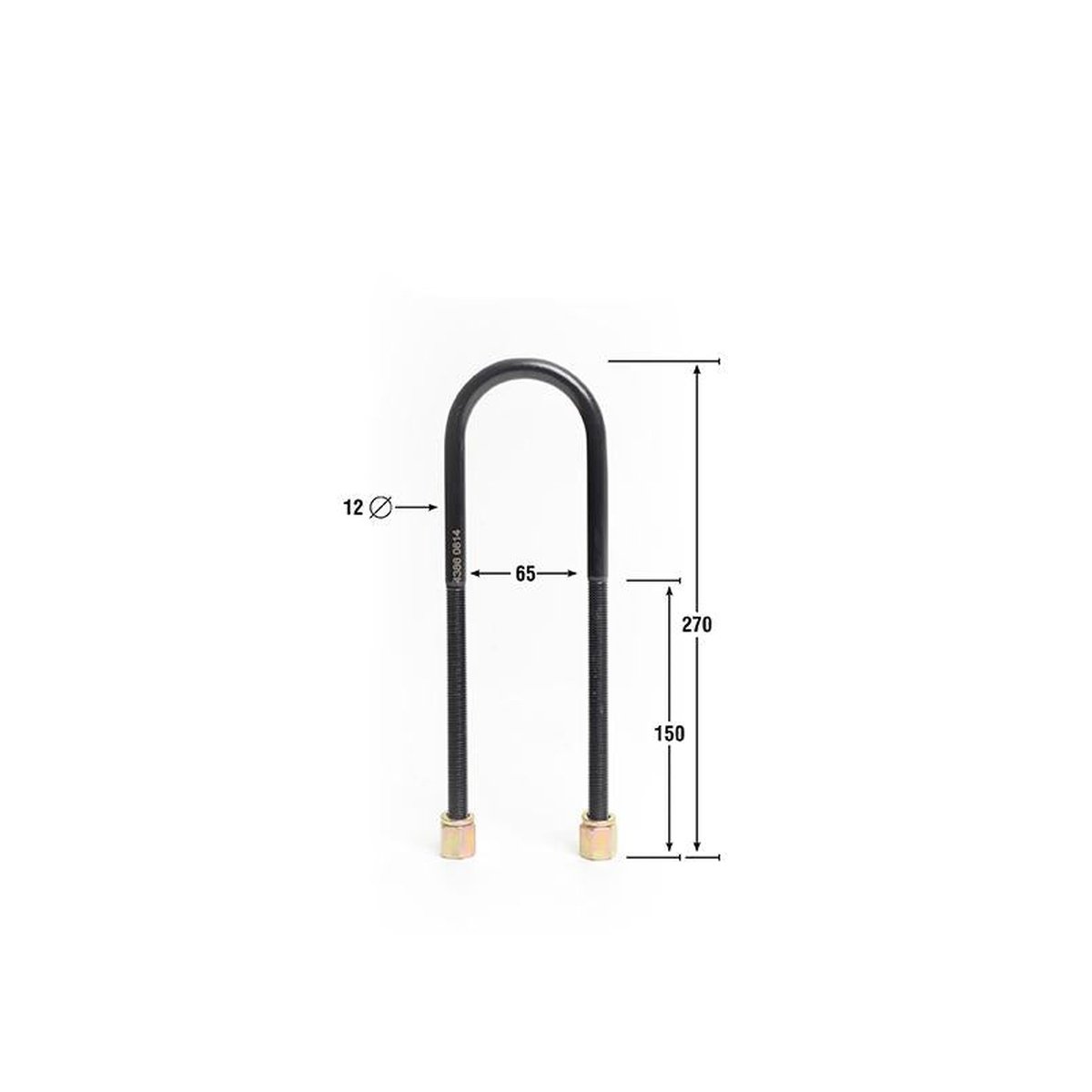 Whiteline KUB103 Vehicle Ubolts Roundtop 65mm ID 12mm Tred