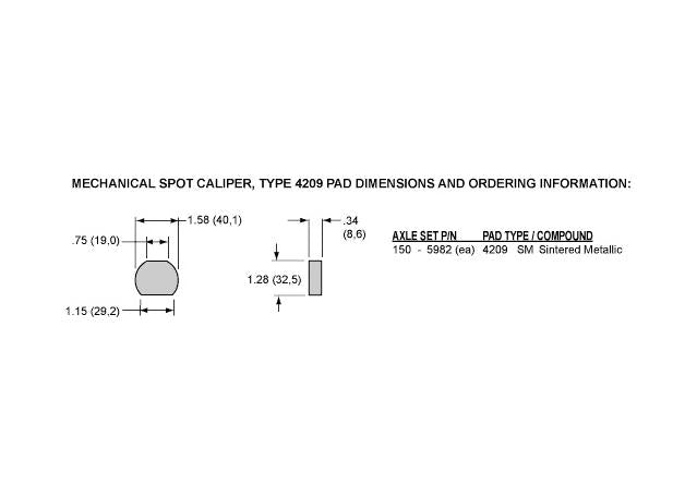 Wilwood Mech Spot Caliper 1.62 Bore LH Black 120-2281