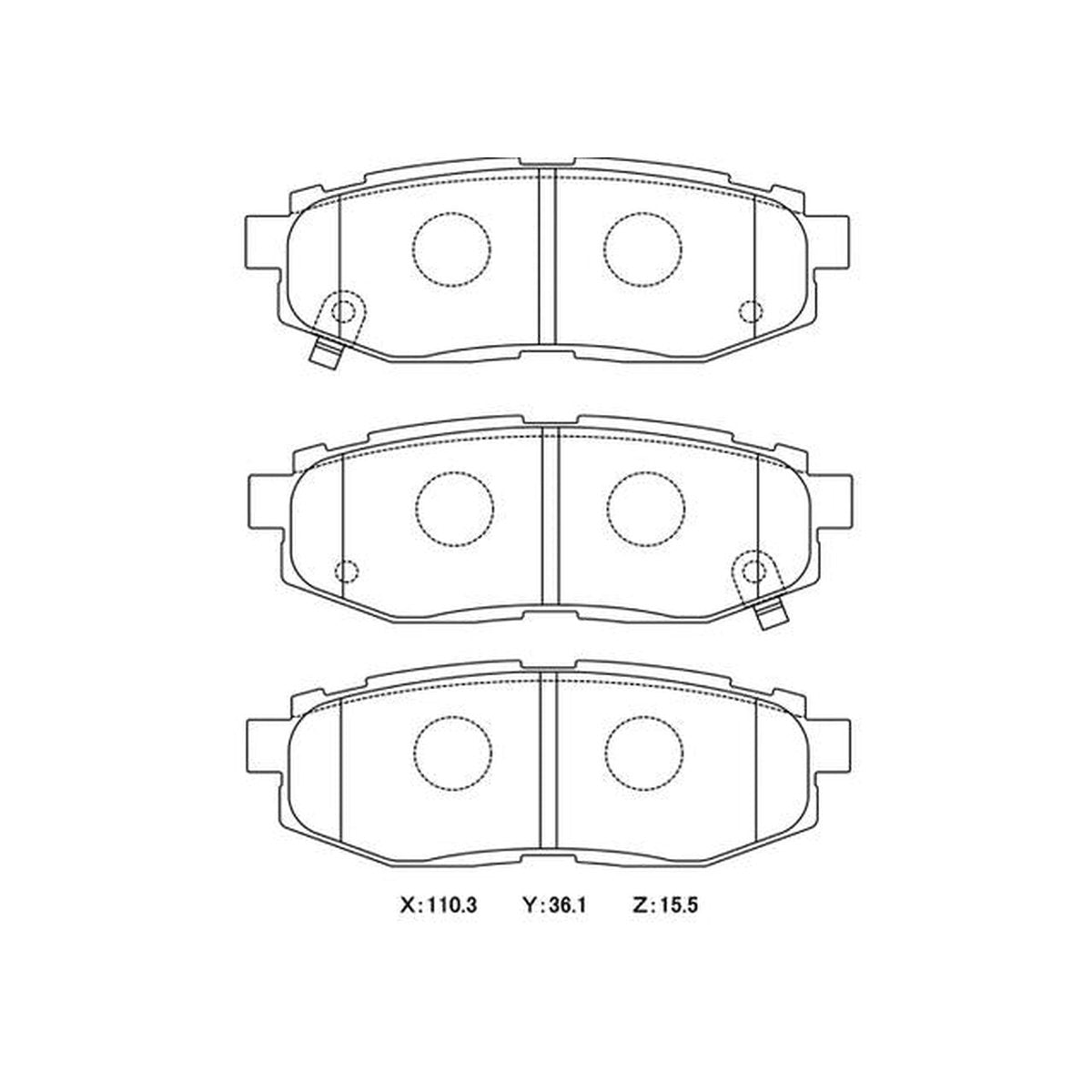 Winmax W3 Circuit Rear Brake Pad Set WMP849-W3