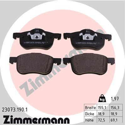 Zimmermann Brake Pad Front Set 23073.190.1