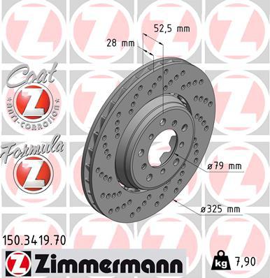Zimmermann Formula Z Brake Rotor 325mm Front LH 150.3419.70